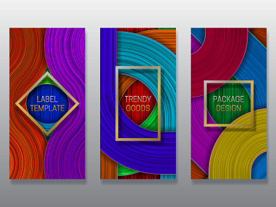 Colorful packaging design background banner card colorful cover design dynamic frame label packaging saturated template
