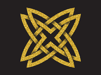 Tribal symbol design emblem glittering golden mandala maze sign square star symbol totem tribal