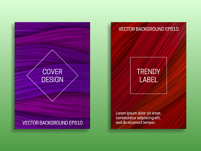 Cover templates in purple and red shades
