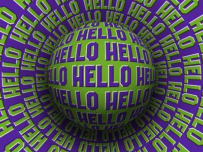 Hello concept abstract background communication concept connection design hello message motion optical illusion sphere volumetric