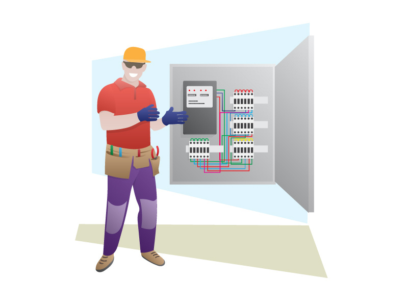 Electrician profession characterdesign digitaldrawing character design cartoonpeople graphicdesign illustration illustrator people cartoon character electrician