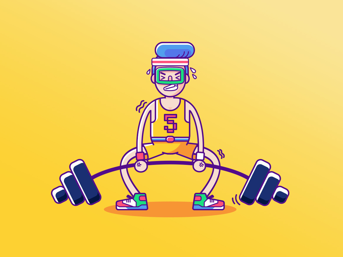Weightlifting boy by Mida on Dribbble