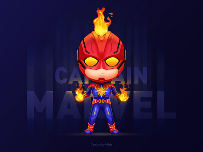 Captain Marvel captain marvel design flat illustration people vector