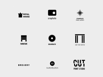 Logos black and white logo minimal
