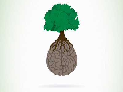 Tree Brain arbol brain cerebro draw gray green illustrator surreal surrealismo tree