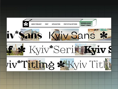 Website for Kyiv font. Concept. animation branding design graphic design typography ui ux web web design website