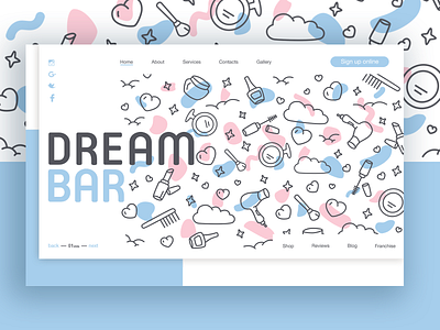 Website for beauty Service DREAM BAR design ui web website
