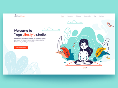 Yoga studio - web ui concept