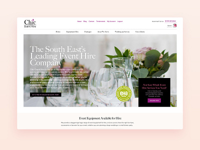 Chic Event Hire Website