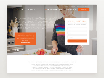 louise parker website redesign brand identity conversion diet exercise exposure ninja healthy healthyfood lance pesigan marketing site sustainable ui web design weight loss