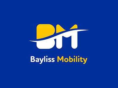 bayliss mobility logo in blue bg design logo