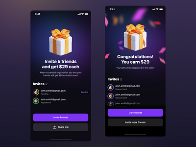 Rewards mobile UI