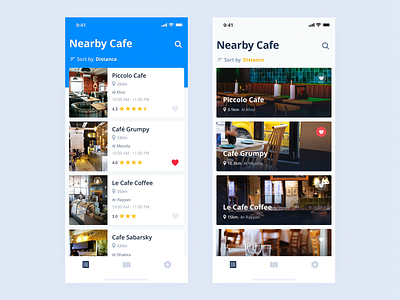 Nearby Cafe app concepts app interface ios mobile plate restaraunt ui ux