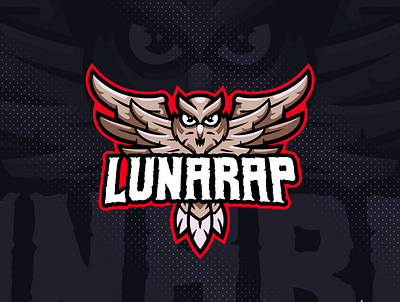 LunarAP Owl Mascot Logo branding csgo design esport esports gaming illustration logo logofolio mascot owl owl logo stream twitch valorant vector