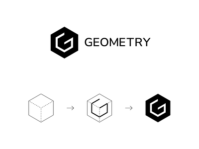 Logo for Geometry handcraft studio brand design figma geometic identity logo minimal vector