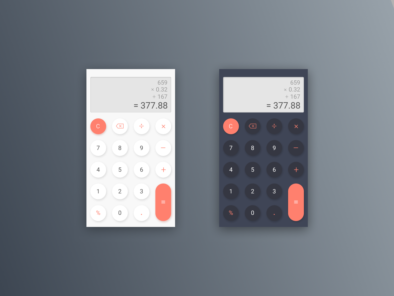 Daily UI challenge #004 Calculator by Vitaly Radov on Dribbble