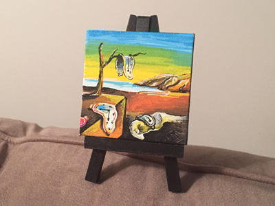 Persistence of Memory - mini canvas paint markers painting