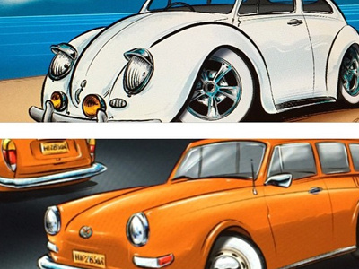 car illustrations car caricature cartoon digital illustration sketchbookpro