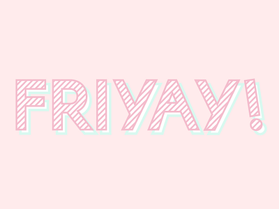 Friyay Type Pink font pastel pink stripes type type design typography