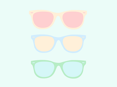 Colorful Sunglasses illustration pastel pattern sunglasses vector