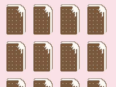 Ice Cream Sandwiches chocolate dessert ice cream sandwich illustration sugar sweets treats vanilla vector vector illustration