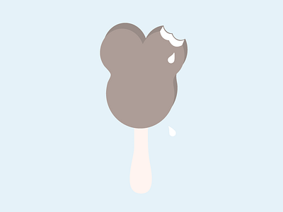 Iconic Mickey Pop chocolate dessert disney ice cream illustration mickey pastel vanilla vector vector illustration
