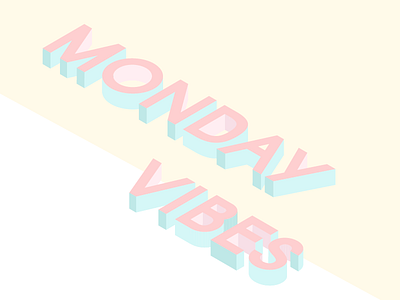 Monday Vibes font illustrator lettering pastel type type design typography vector