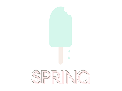 Springy Things illustration pastel typography vector