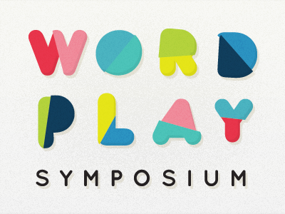 WordPlay Symposium Logo colours play word