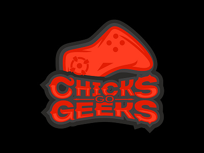 CHICKS GO GEEKS branding design lettering logo vector вектор дизайн логотип