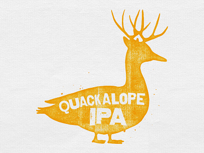 Quackalope Ipa Silhouette beer criptid ipa logo quackalope