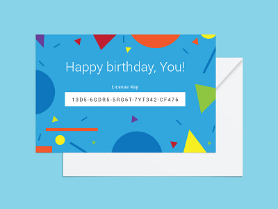 Birthday Card card fresno mockup print san diego shapes