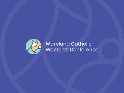 Maryland Catholic Women's Conference Branding branding branding design branding identity catholic conference conference logo icon identity jesus logo logo design mary maryland md stained glass women