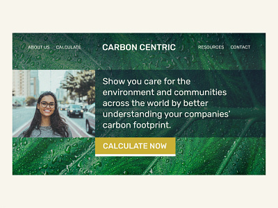 CARBON CENTRIC | Day 11 of the Website Design Challenge