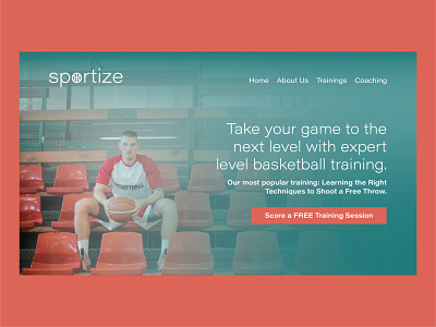 sportize | Day 16 of the Website Design Challenge basketball branding coach concept designer html css logo training ui ux uxui web design webdesign website website concept website design website designer website designing websites