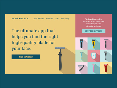 Shave America | Day 20 of the Web Design Challenge