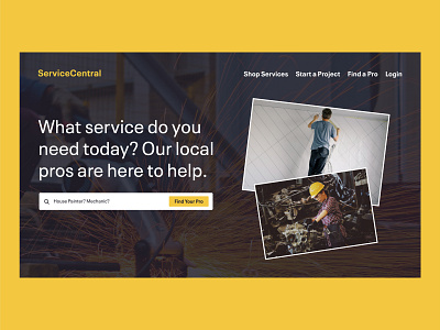 ServiceCentral | Day 21 of the Web Design Challenge branding design hero banner home logo logo concept projects prospect service services ui ux uxui web design web designer web designers webdesign website website concept website design