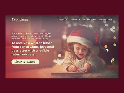 Dear Santa | Day 23 of the Web Design Challenge