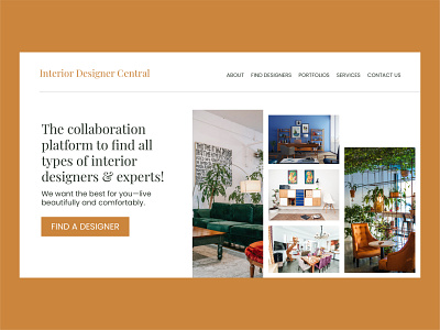 Interior Designer Central | Day 27 of the Web Design Challenge branding collaboration concept hero banner hero image interior interior design interior designers interior designs logo portfolio ui ux uxui web designer webdesign website website concept website design website designer