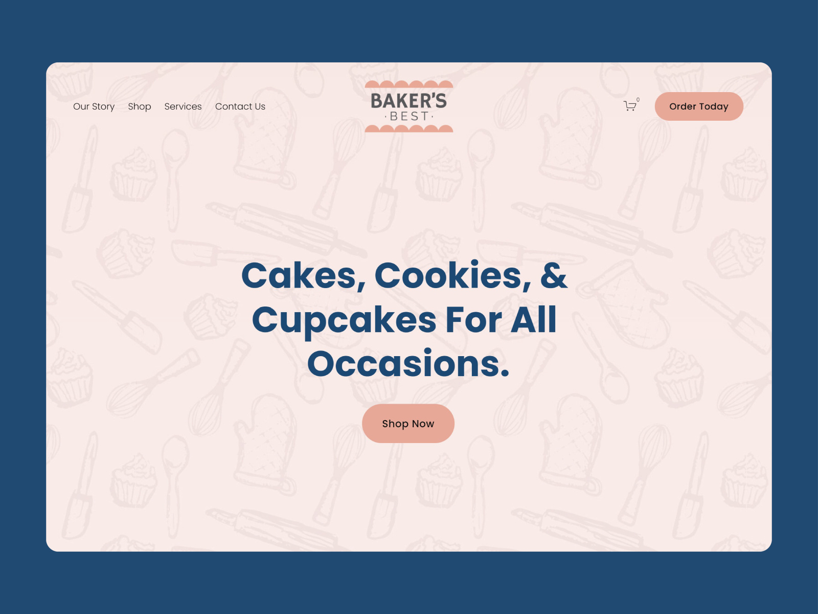Baker's Best Desserts site by Krystal Carpintieri on Dribbble