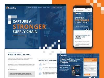 Barcoding Website Design barcodes barcoding branding css header hero hero banner html hubspot mobile new website supply chain ui ux ux designer uxui web designer webdesign website website launch