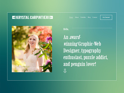Krystal Carpintieri Design brand designer branding design freelancer gradient graphic design graphic designer letterpress portfolio squarespace vector webdesign website website design
