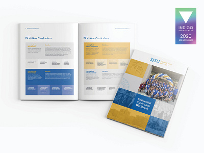 San Jose State University Residential Workbook design designer guidebook information design layout layout design layout designer mondrainsim piet mondrian resident school university workbook