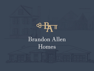 Brandon Allen Homes Branding & Identity brand brand guide branding design designer graphic design home designer homes houses key logo logos monogram vector