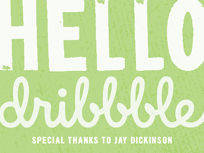 Hello, Dribbble! brand branding debut designer first shot hello i made it letterpress