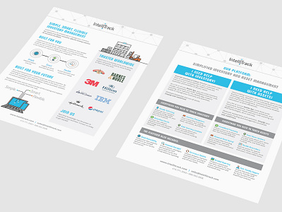 Intellitrack Platform Fact Sheet barcode chart document fact sheet facts icons information inventory management platform simple worldwide