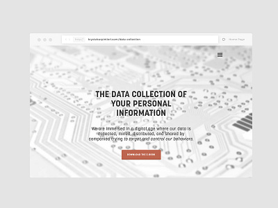 The Data Collection of Your Personal Information behaviors case study collected collection data data collection digital age ebook information information design landing page laws marketing personal privacy responsive target targeted web design website