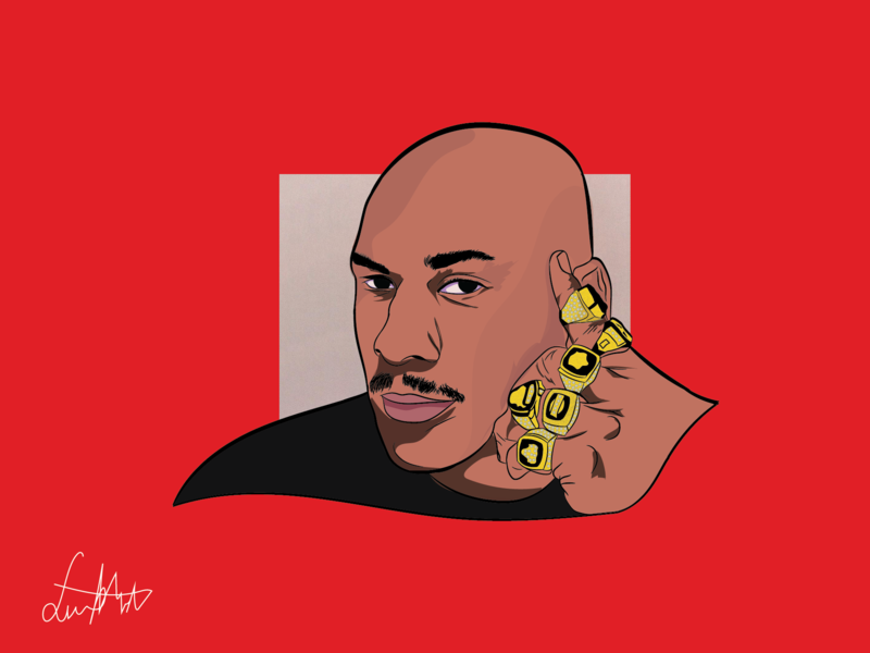 Michael Jordan Portrait Digital Drawing By Socrates