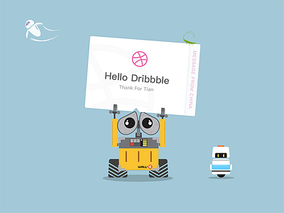 Hello Dribble hand painted，animation，interface