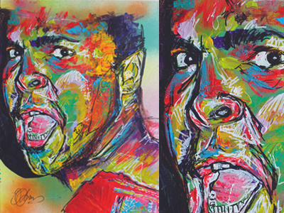 Muhammad Ali acrylic ali art artwork boxer boxing cassiusclay champ champion heavyweight illustration illustrator markerpen muhammadali paint painting portrait sport spraypaint thegreatest urbanart